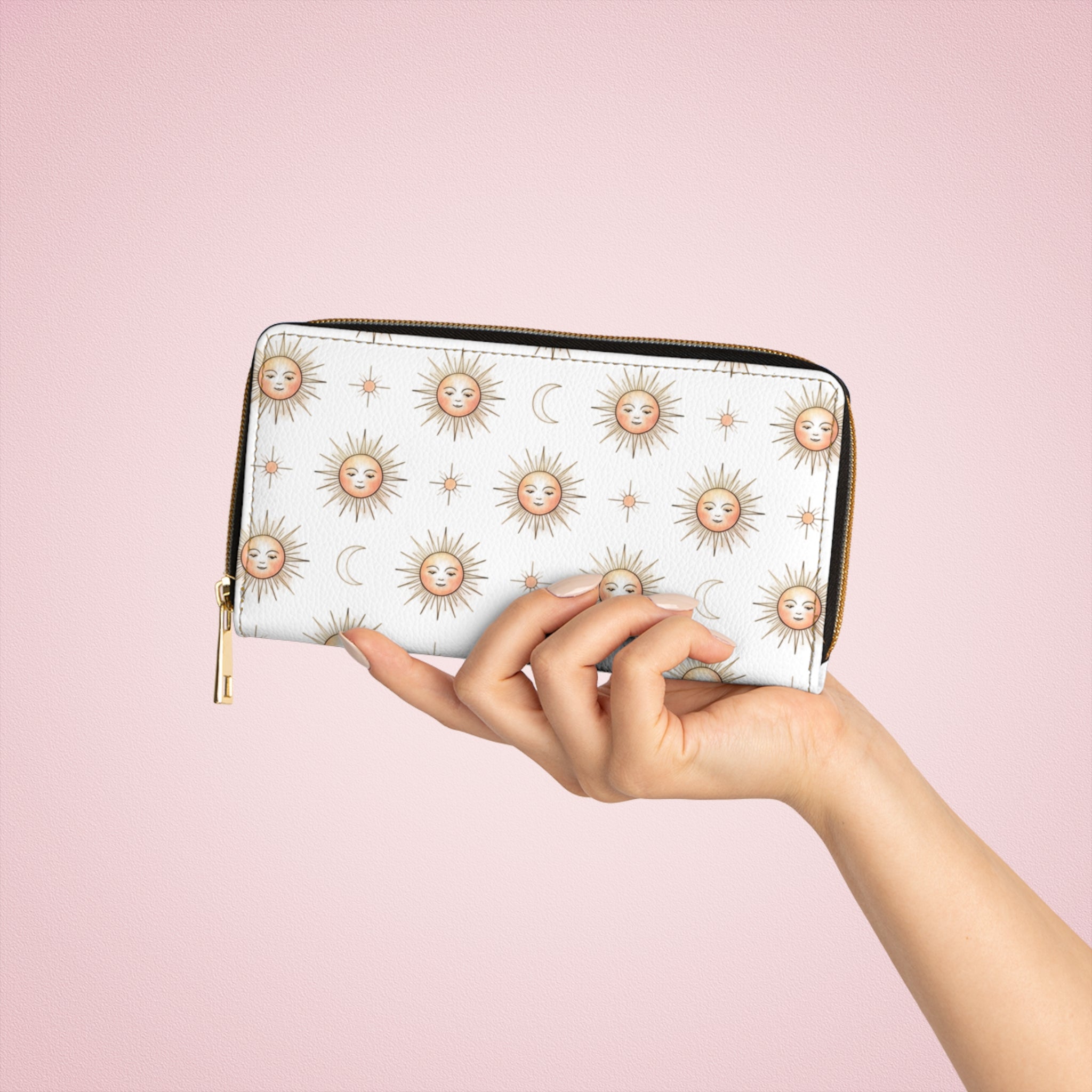 Sun & Moon Zipper Wallet