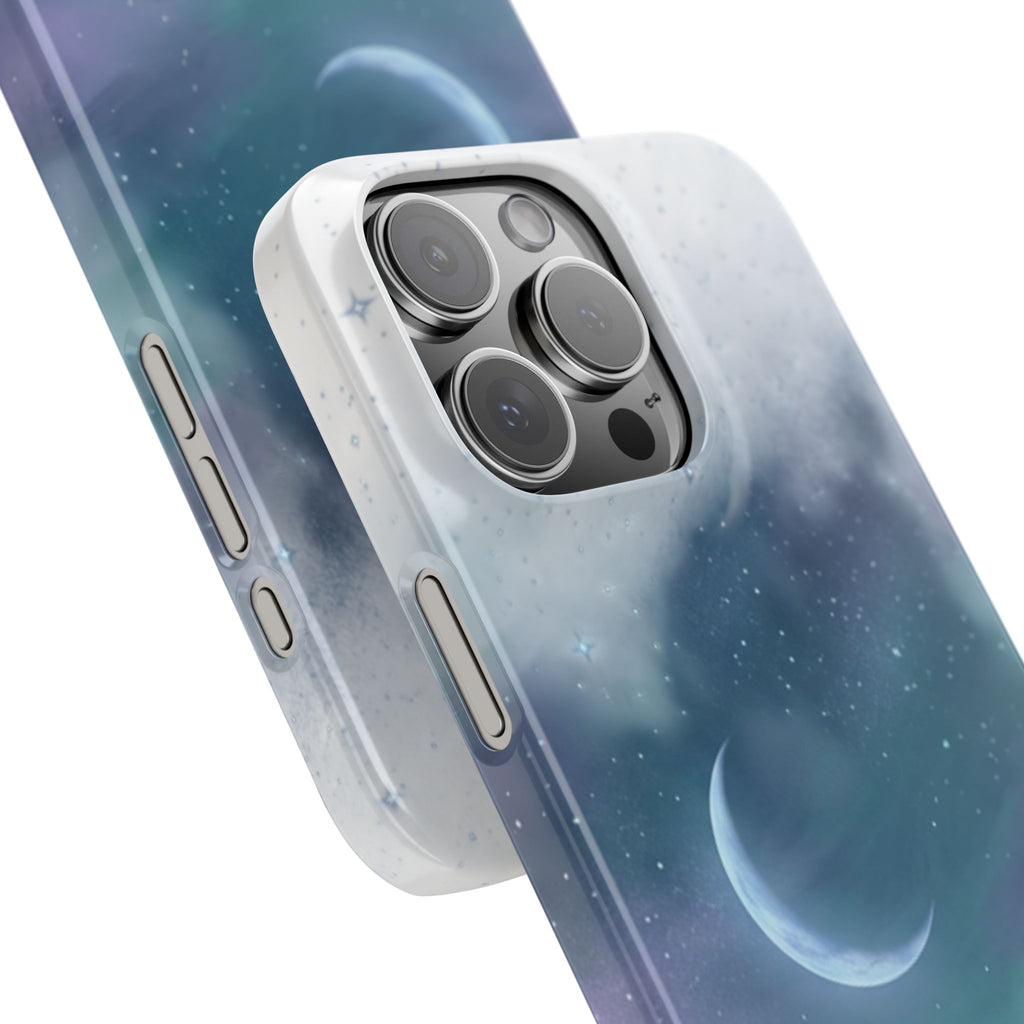 Phone Case – Night Sky Moon & Lake Artwork