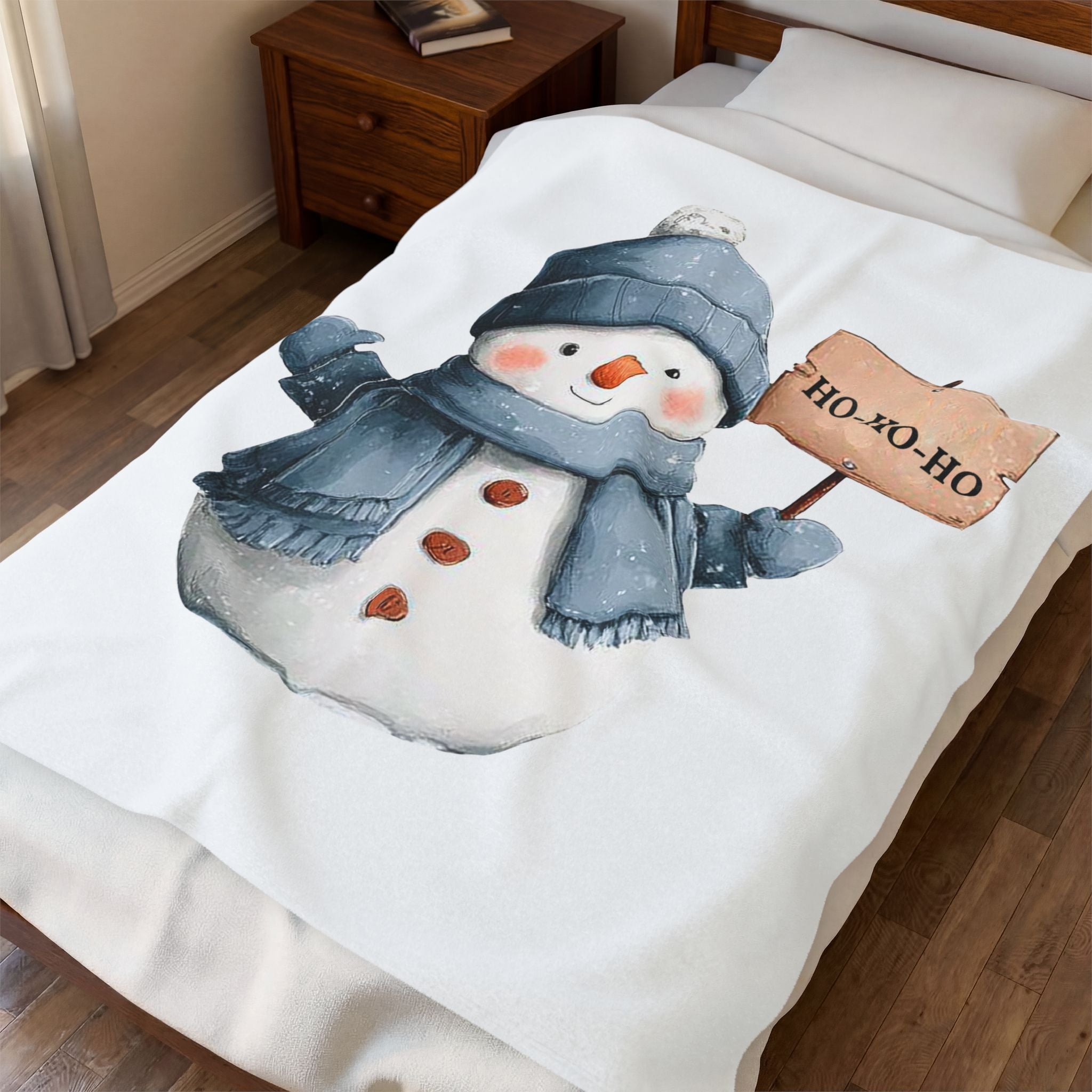 Snowman Velveteen Plush Blanket