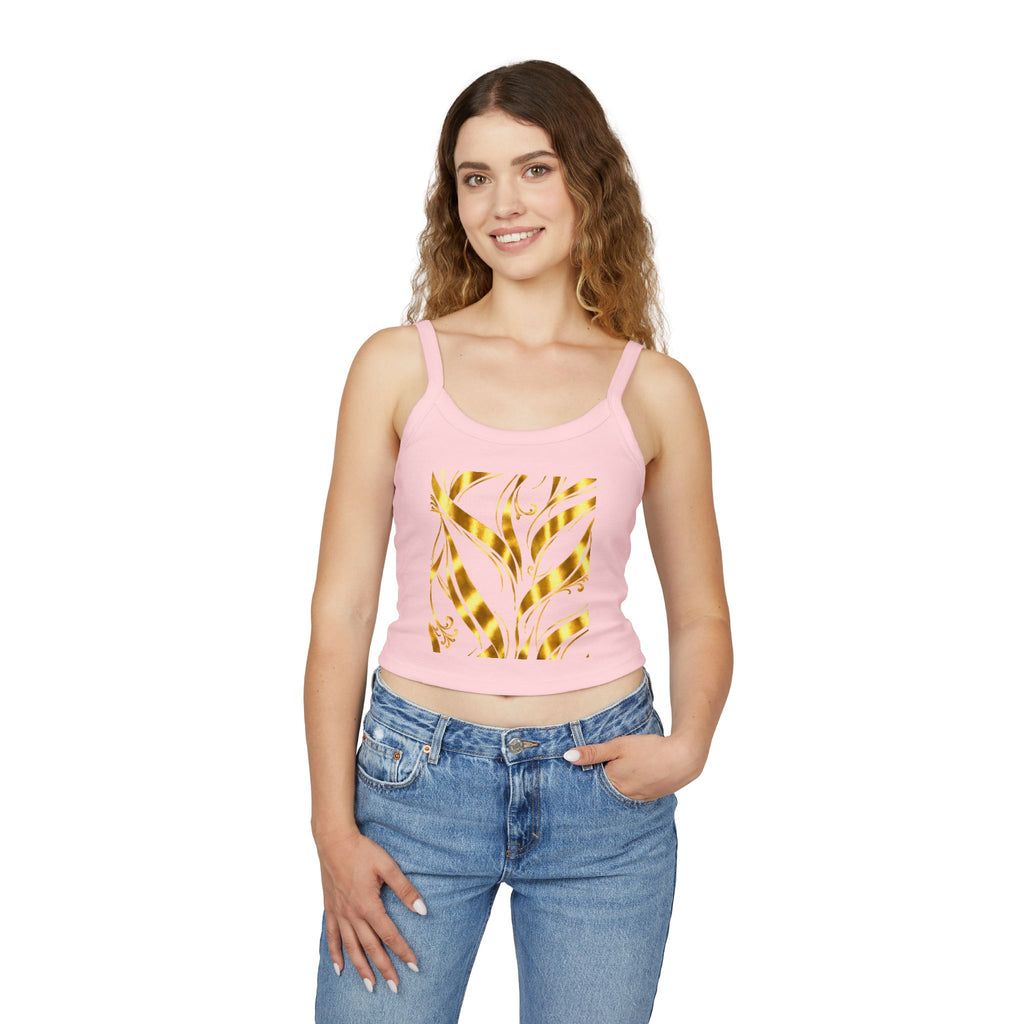 Gold Leaf Abstract Tank Top