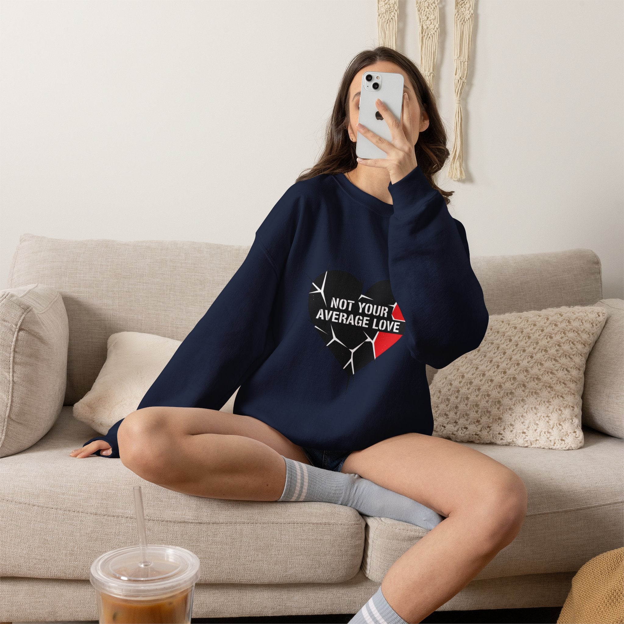 Not Your Average Love Heart Sweatshirt