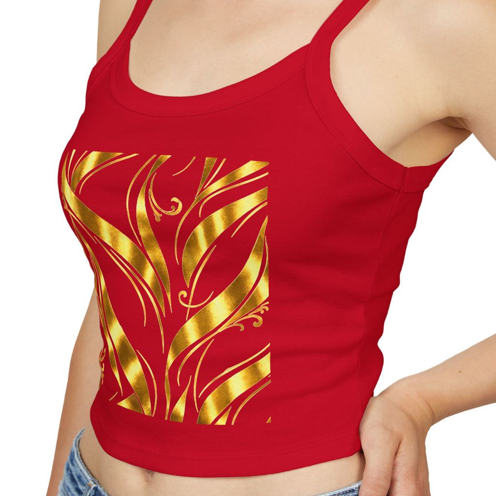Gold Leaf Abstract Tank Top