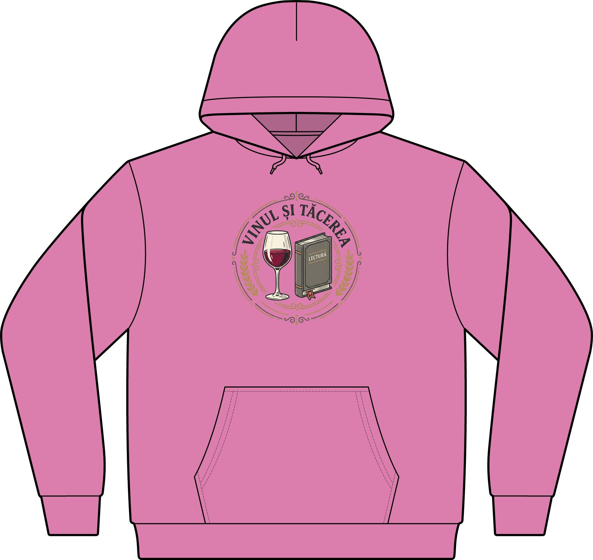 Wine & Silence Hoodie — "Vinul și Tăcerea" Pullover