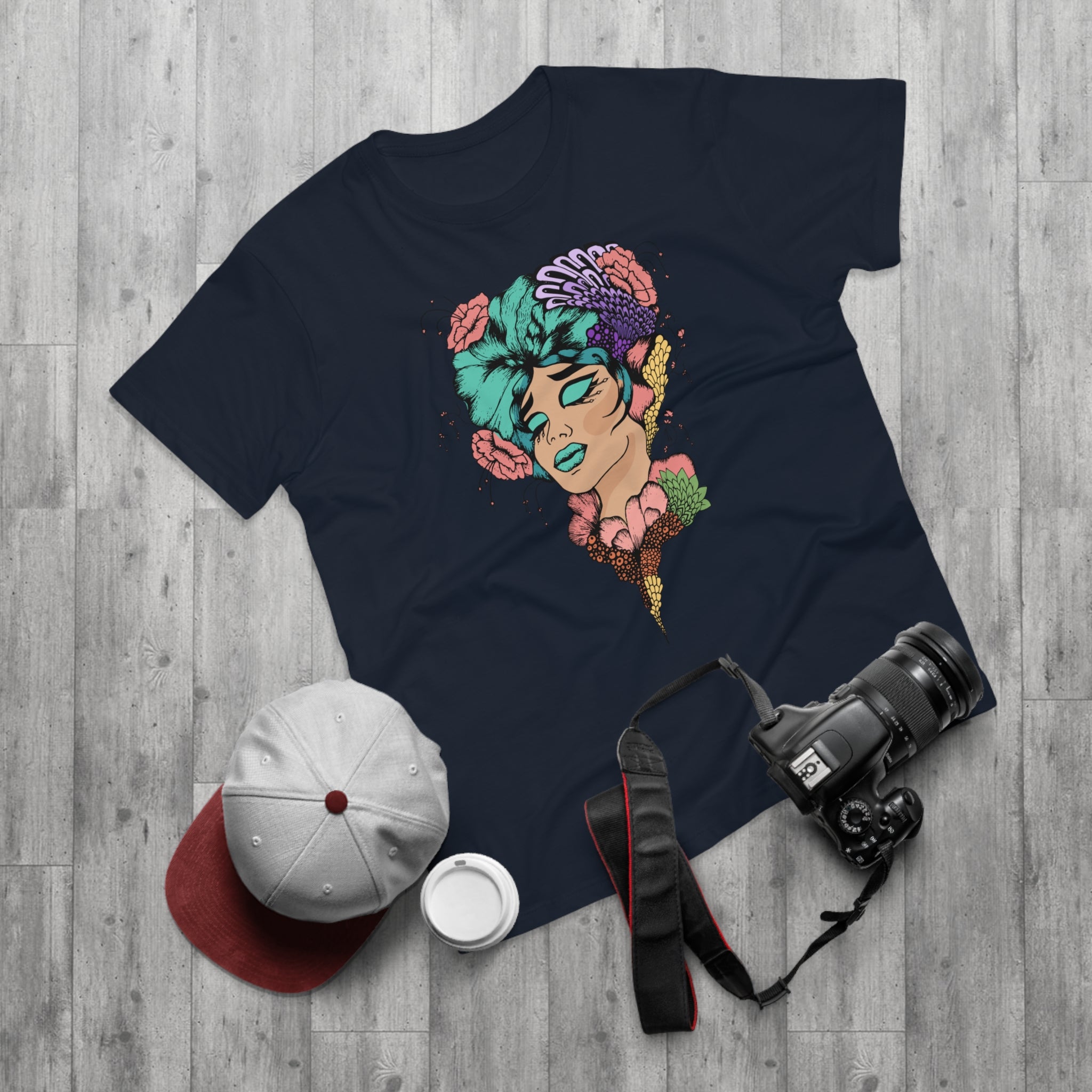 Floral Fantasy Portrait T-Shirt