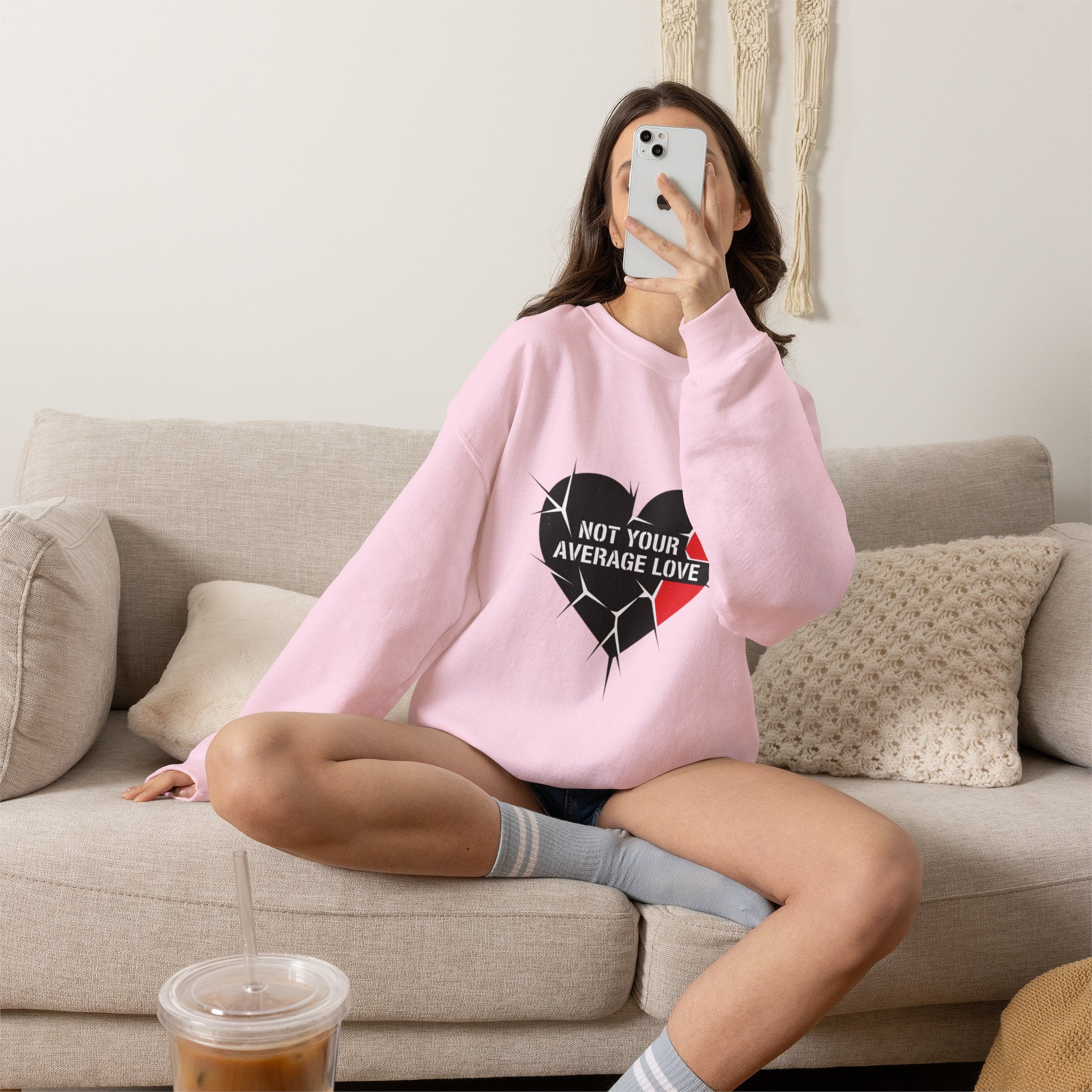 Not Your Average Love Heart Sweatshirt