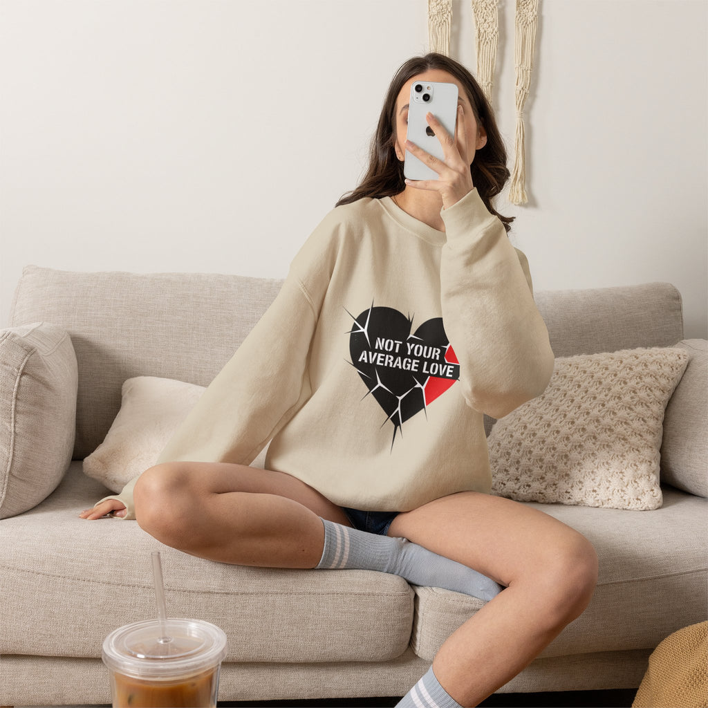 Not Your Average Love Heart Sweatshirt