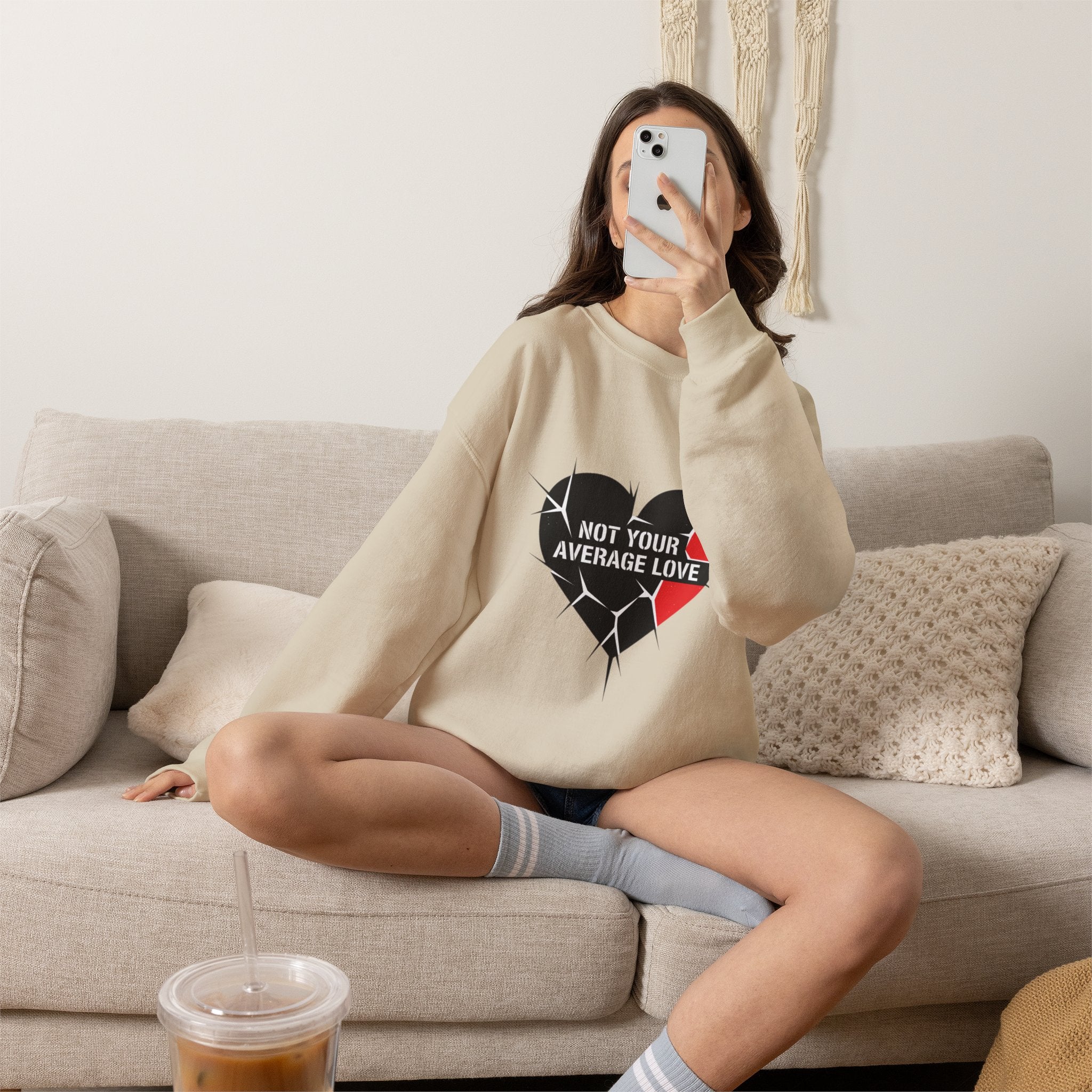Not Your Average Love Heart Sweatshirt