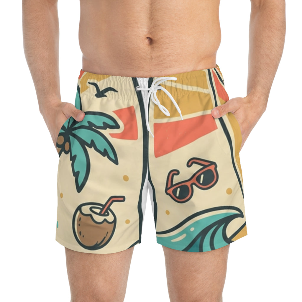 Men's Tropical Surf Swim Trunks