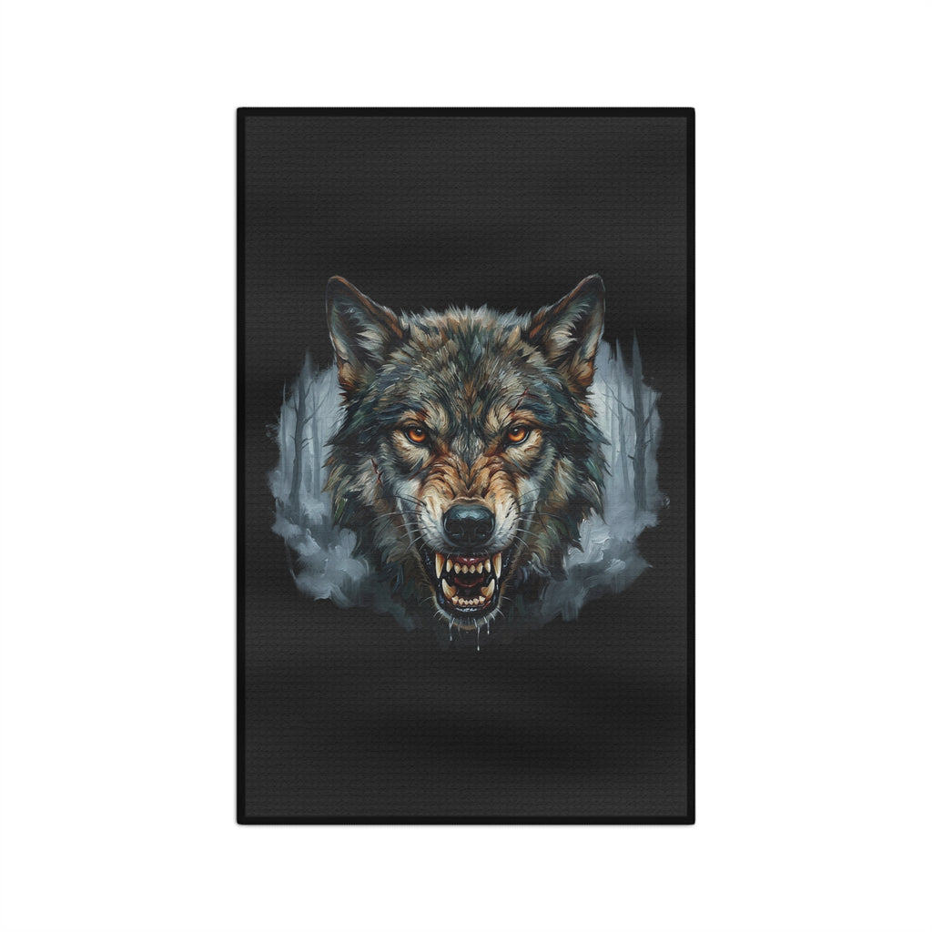 Aggressive Wolf Microfiber Tea Towel