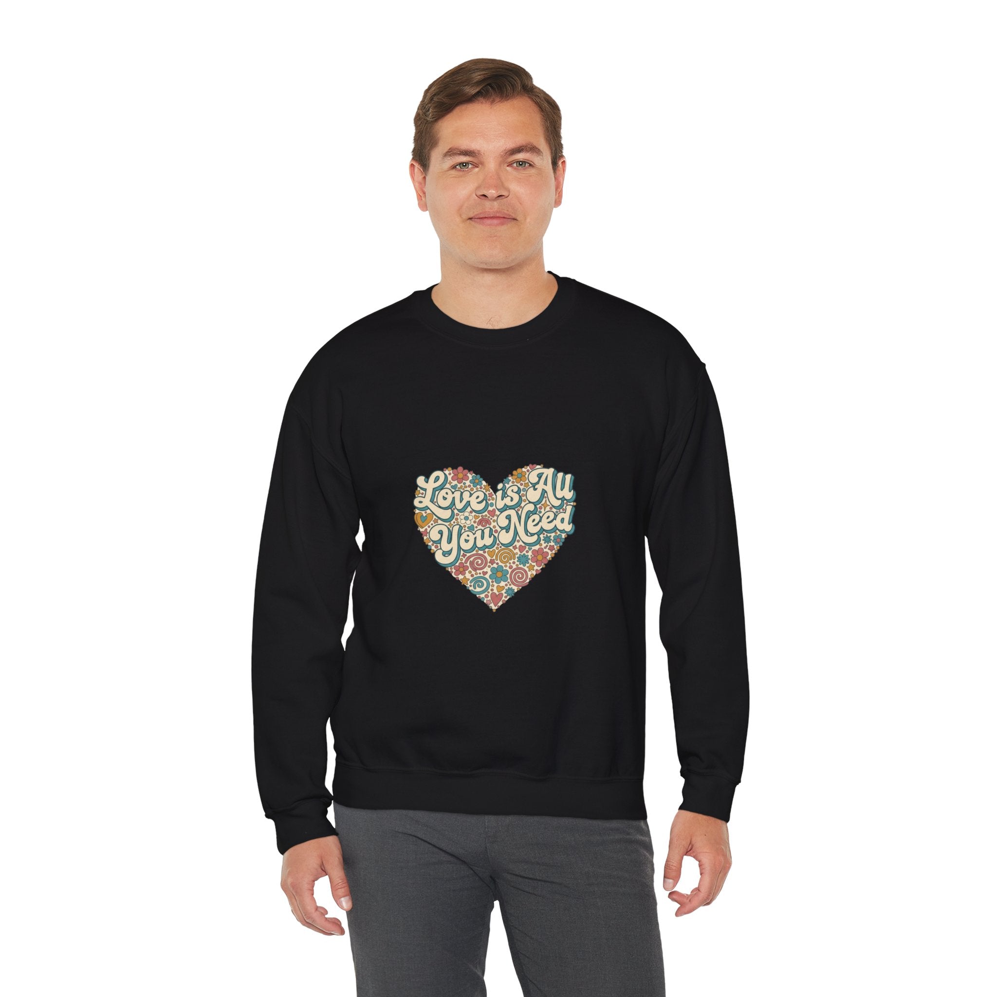 Love Is All You Need Heart Crewneck Sweatshirt