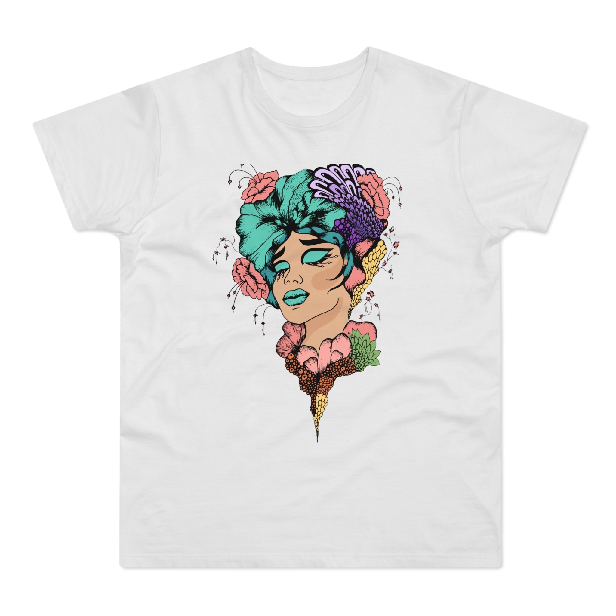 Floral Fantasy Portrait T-Shirt