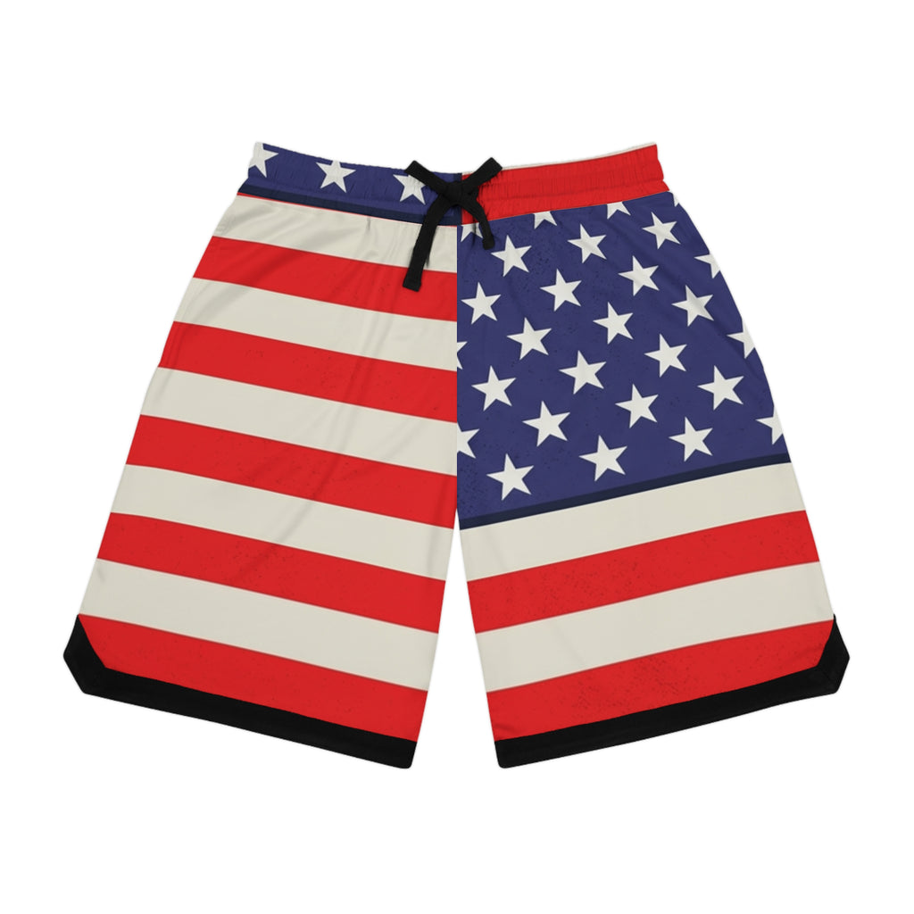 American Flag Basketball Shorts