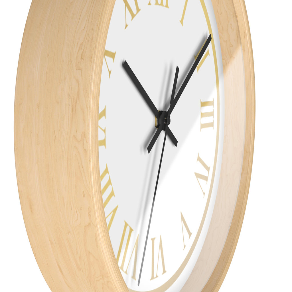 Black & Gold Roman Numeral Wall Clock