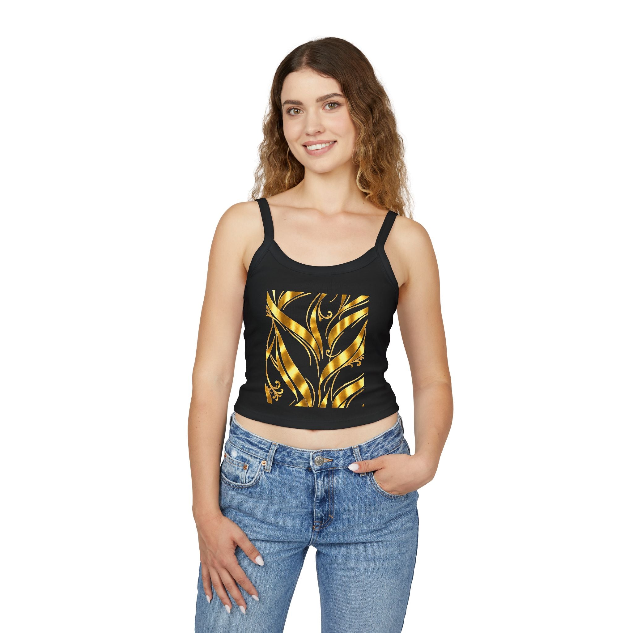 Gold Leaf Abstract Tank Top