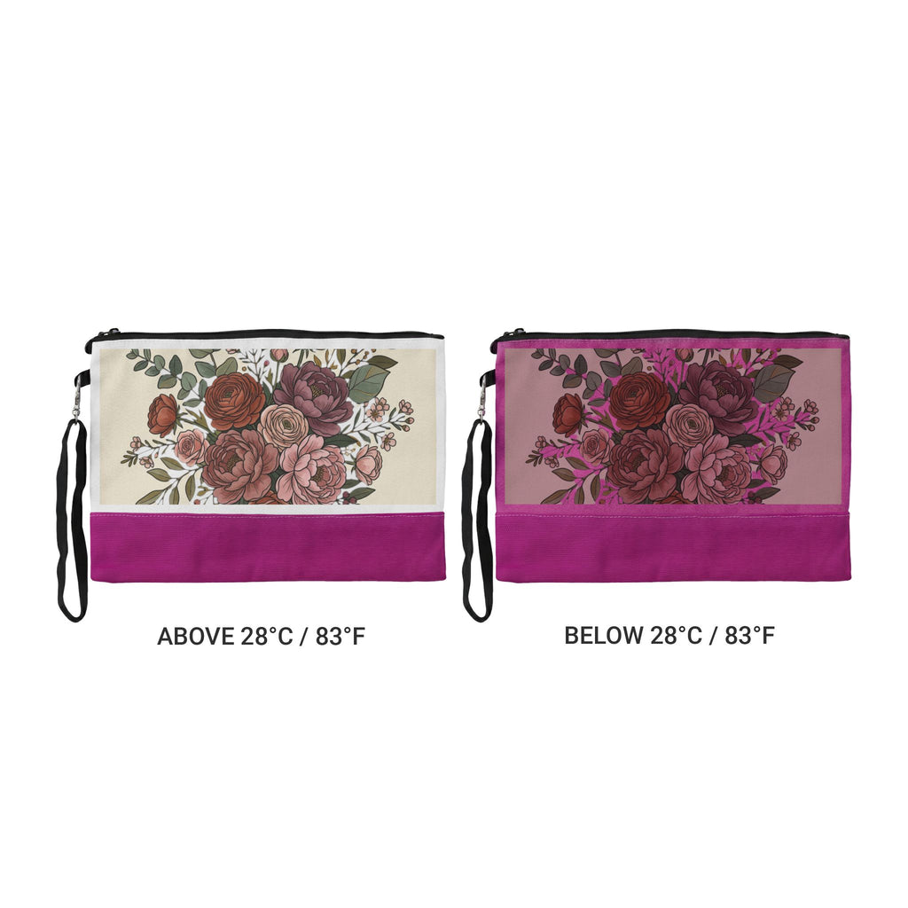 Thermochromic Floral Cosmetic Bag