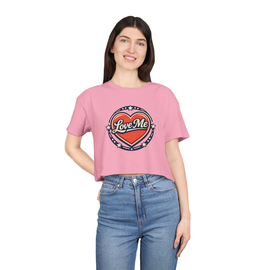 Love Me Heart Crop Tee — Women's Crop Top