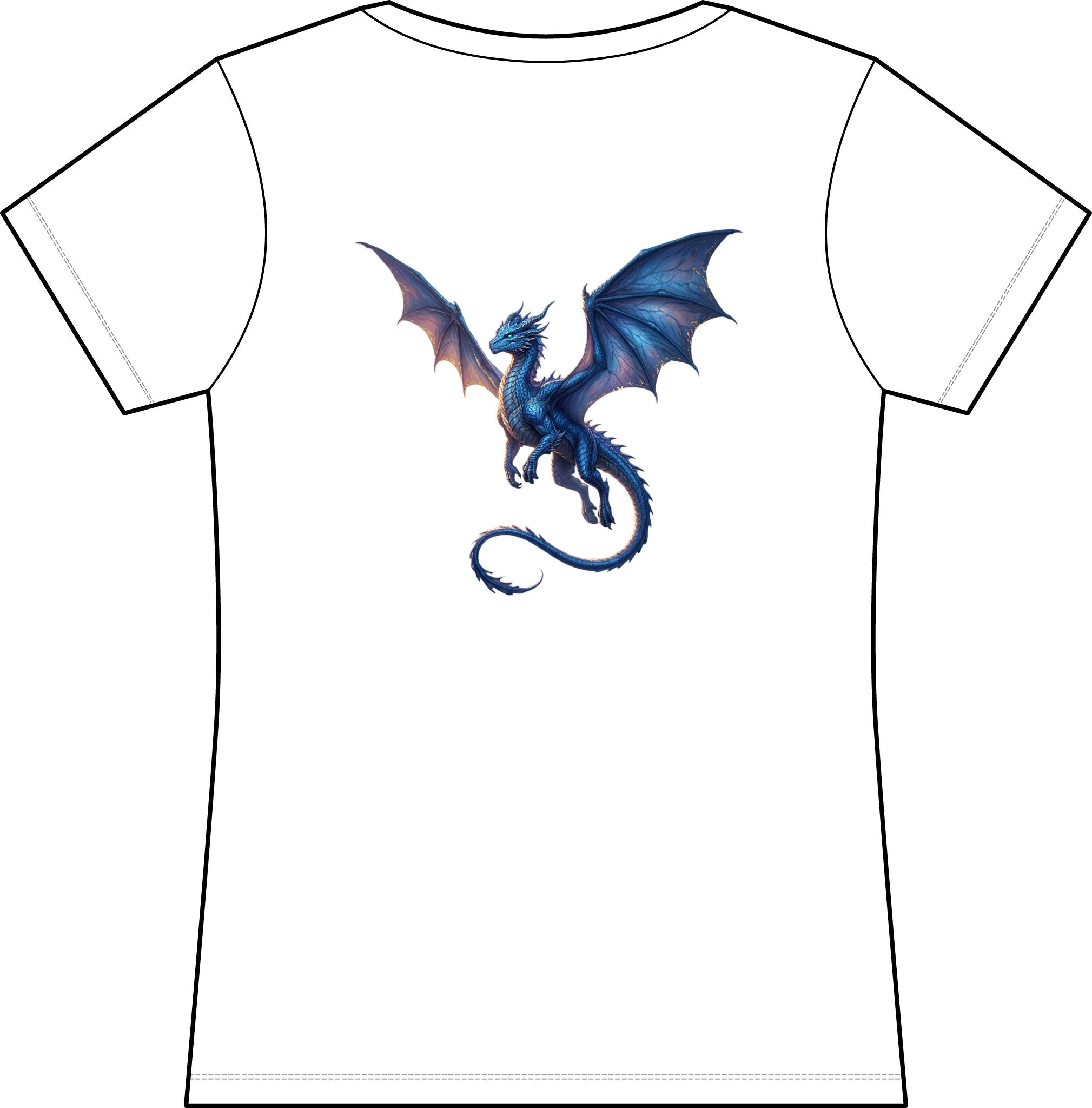 Blue Fantasy Dragon T-Shirt