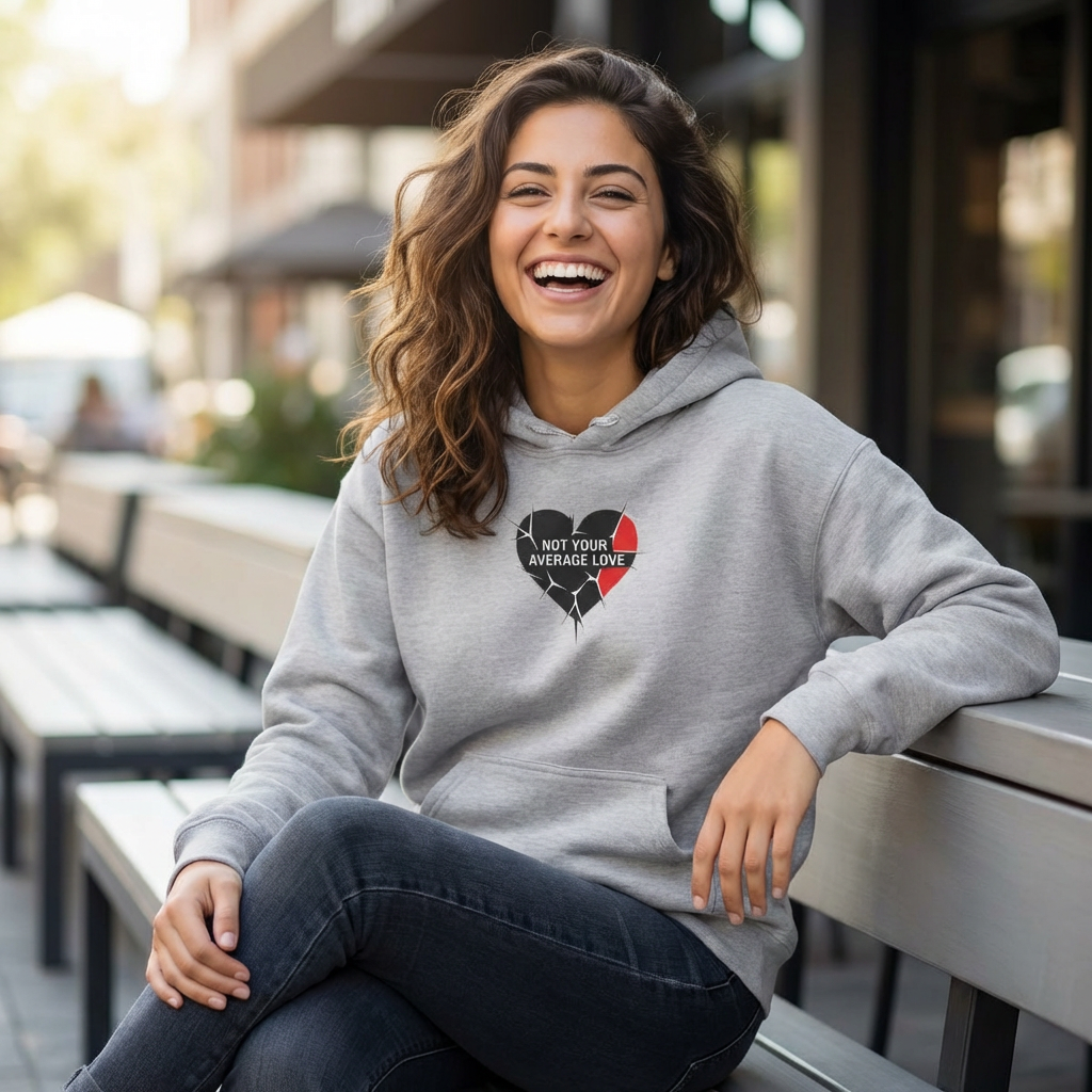 Chain Heart Graphic Hoodie