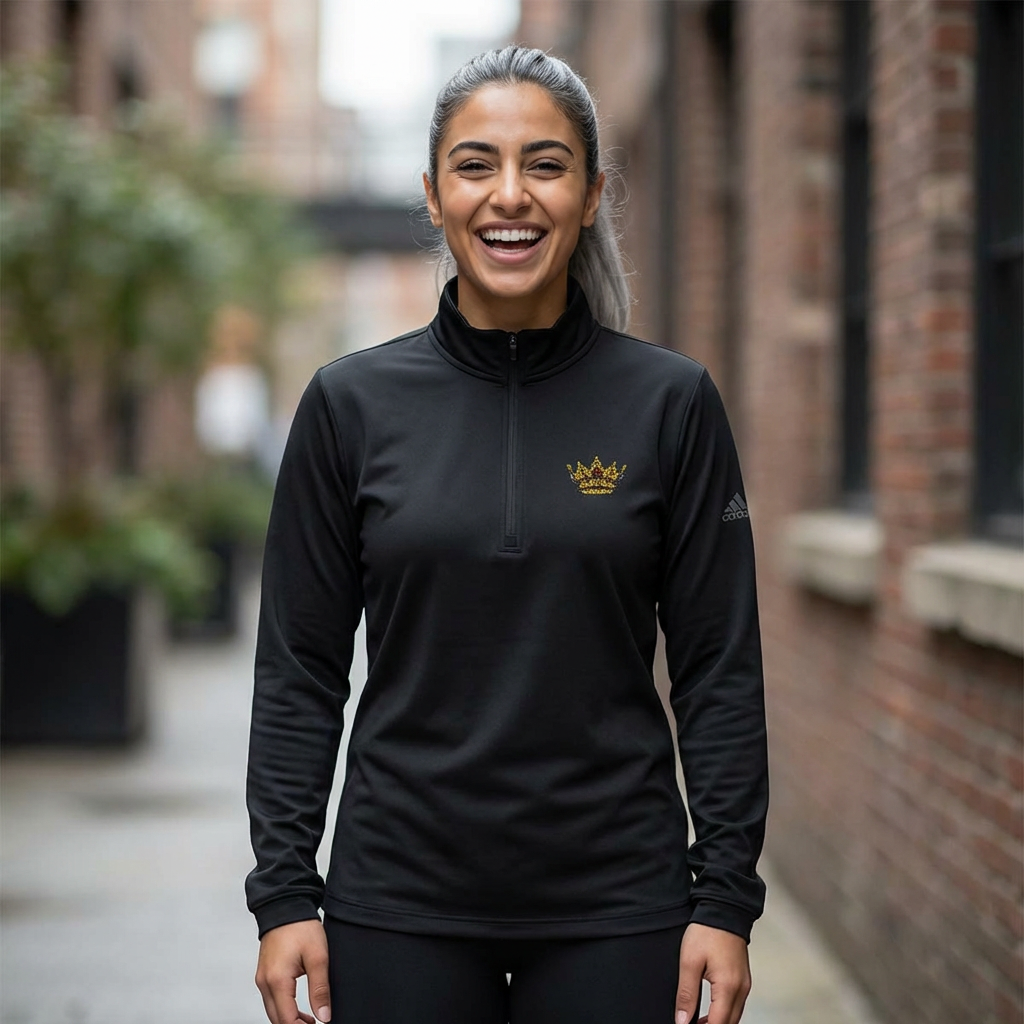 Adidas Embroidered Zip Pullover