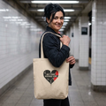 Chain Heart Graphic Tote