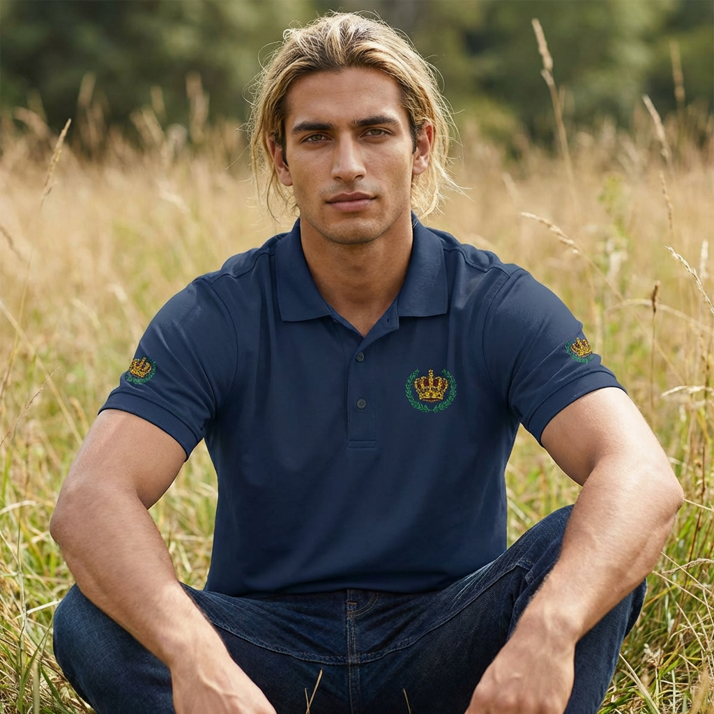Embroidered Crest Polo Shirt