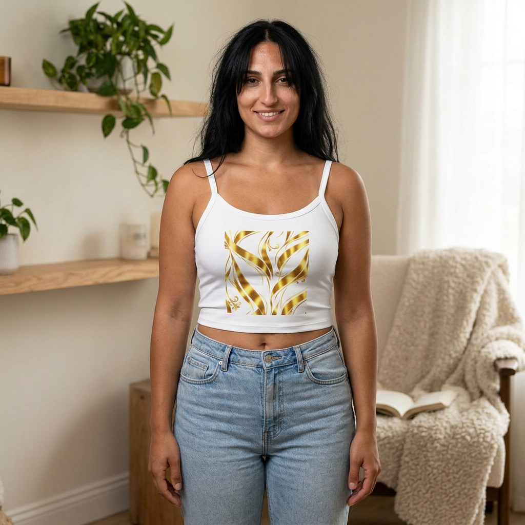 Gold Leaf Abstract Tank Top