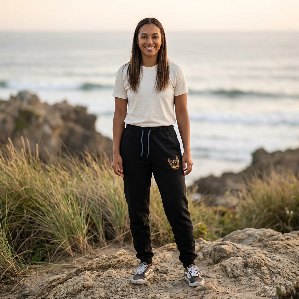 Embroidered Phoenix Joggers — Sweatpants