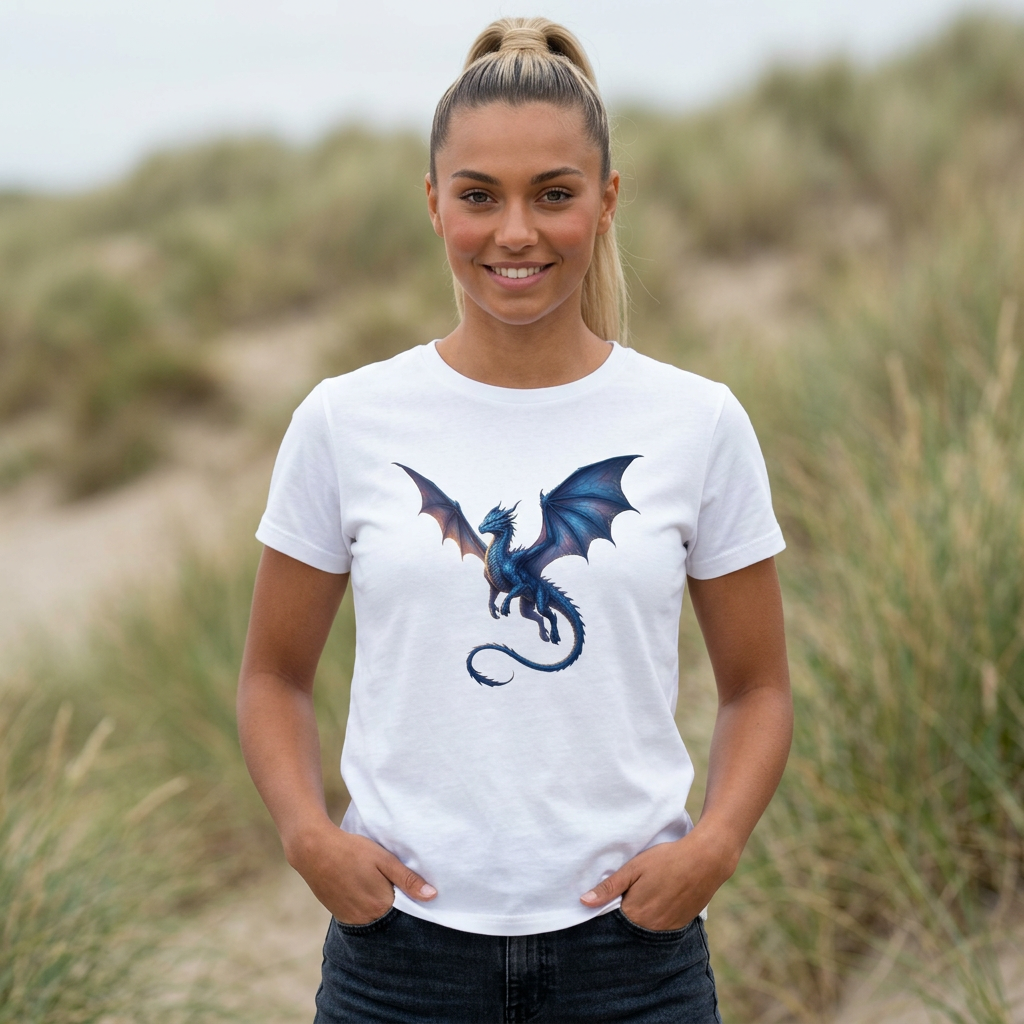 Blue Fantasy Dragon T-Shirt