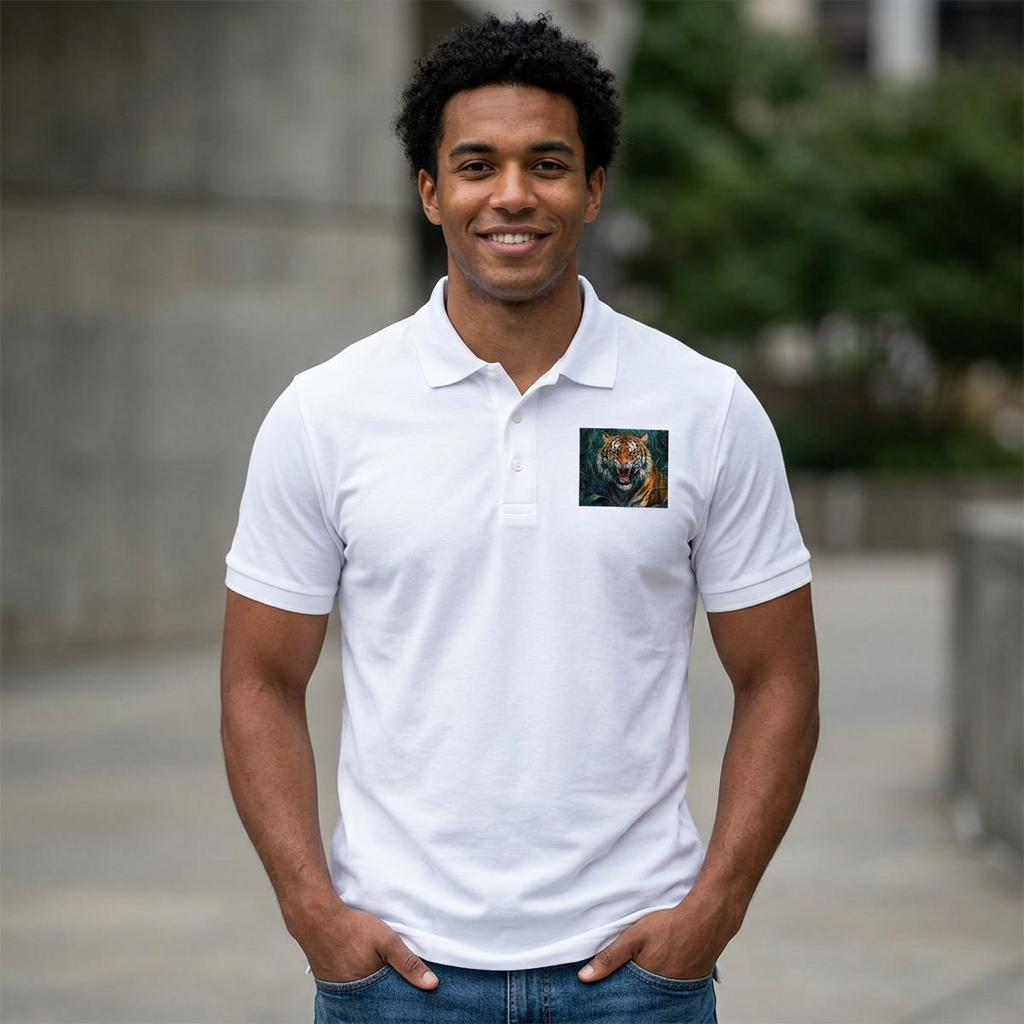 Polo Shirt - Embroidered Tiger Logo
