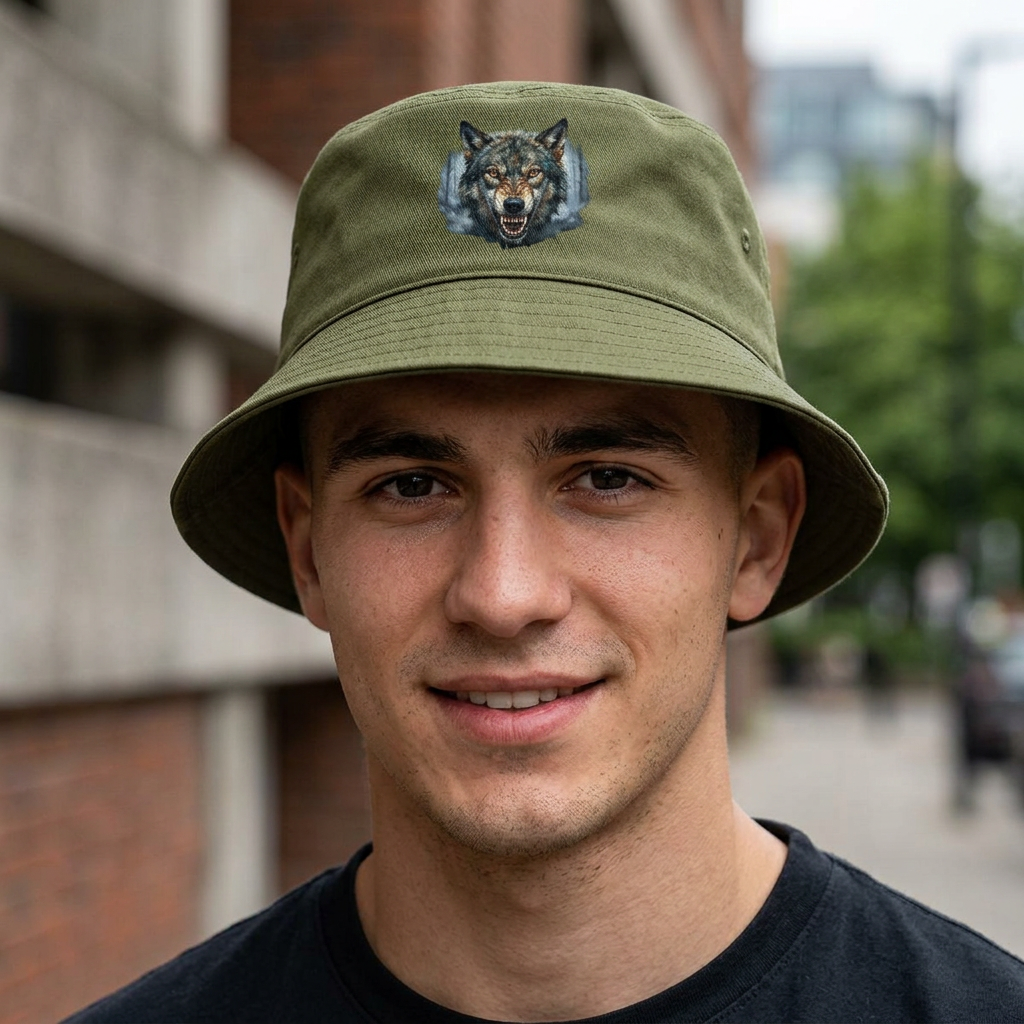 Wolf Face Bucket Hat