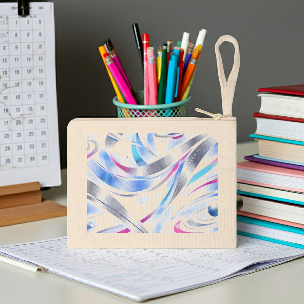 Abstract Swirl Zipper Pouch
