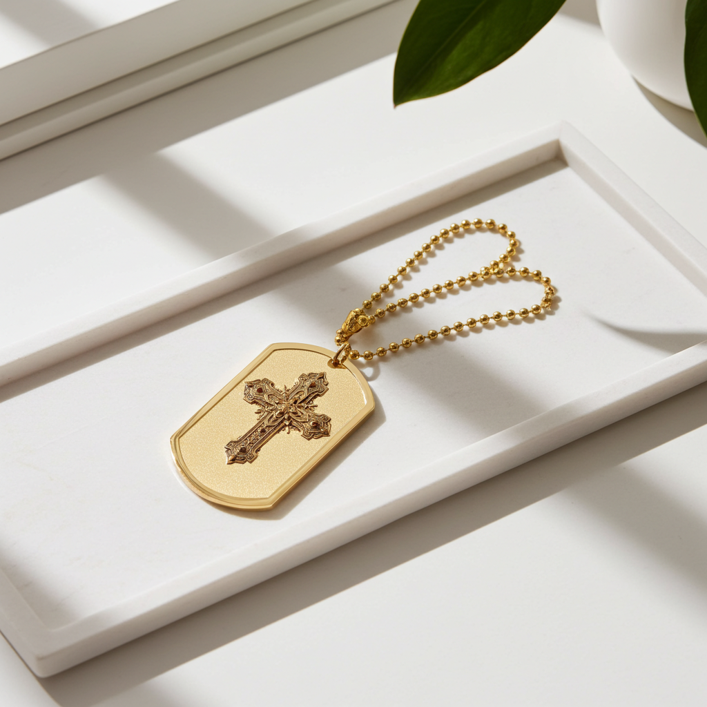 Necklace — Religious Pendant Gold Cross