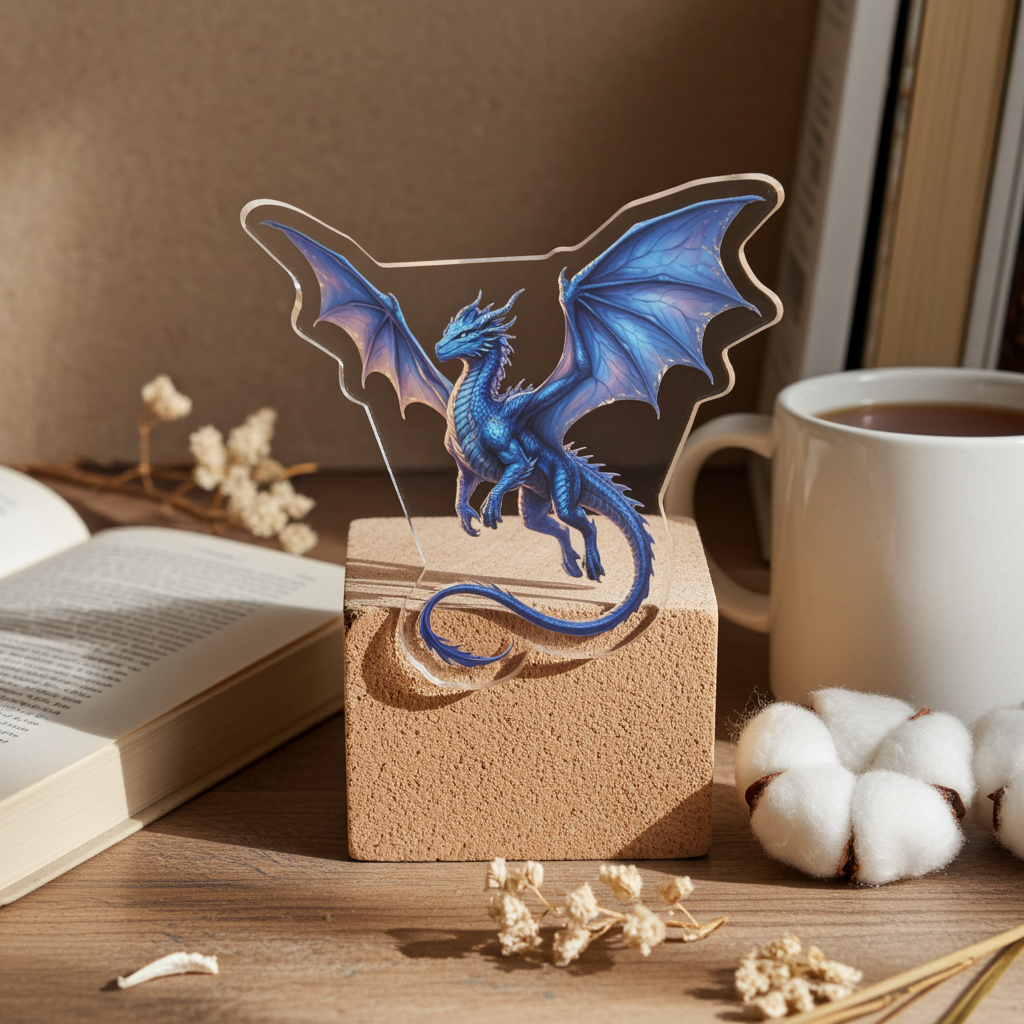 Blue Dragon — Fantasy Creature acrylic statue