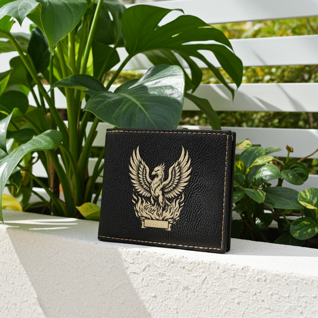 Embroidered Phoenix Wallet