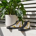 Gold Swirl High-Top Sneakers