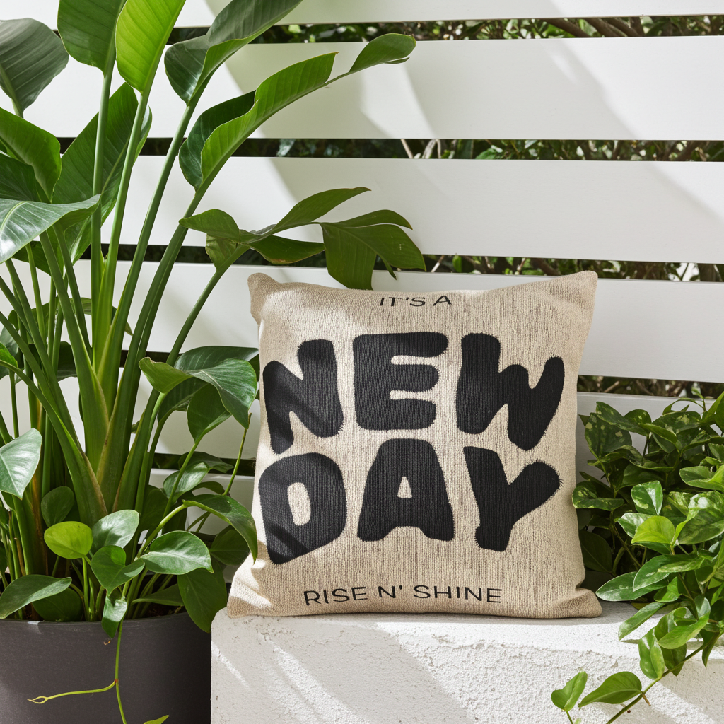 Woven Pillow – 'New Day' Pillow
