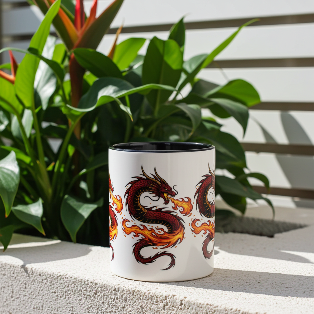 Fire Dragon Coffee Mug — Ceramic Mug (11/15 oz)