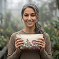 Floral Cosmetic Pouch — Vintage Accessory Bag