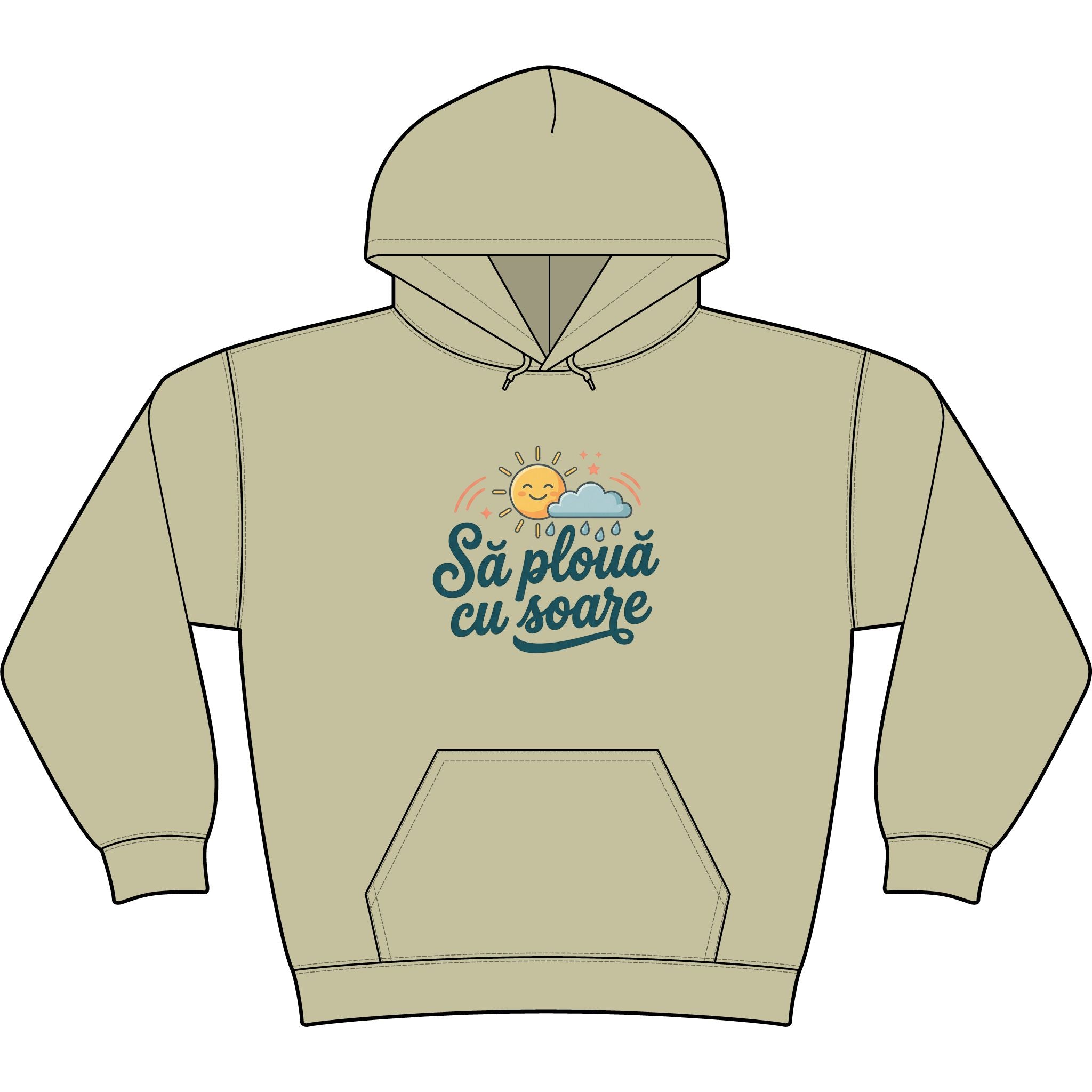 Romanian "Să plouă cu soare" Sun & Cloud Hoodie