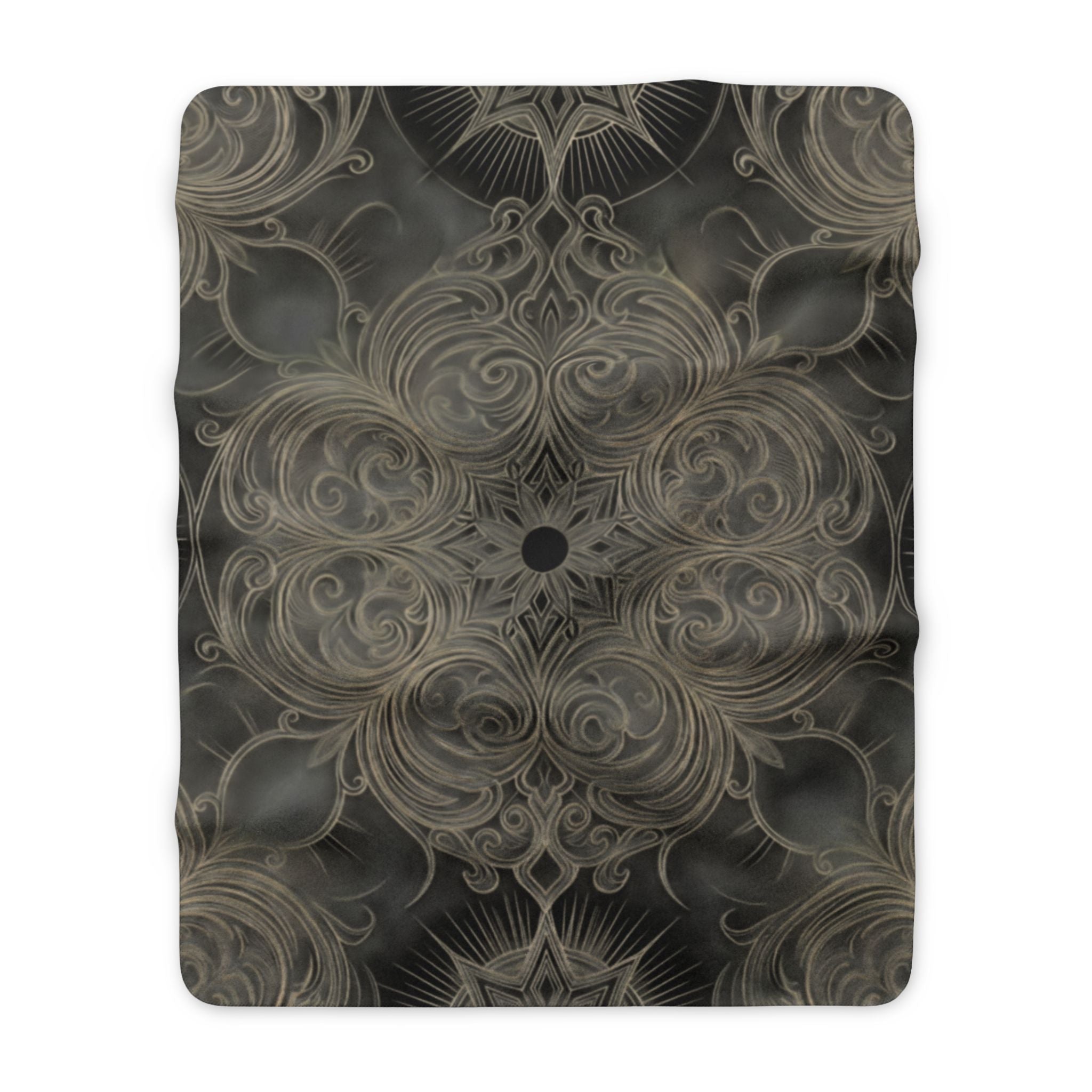 Smoky Mandala Sherpa Throw