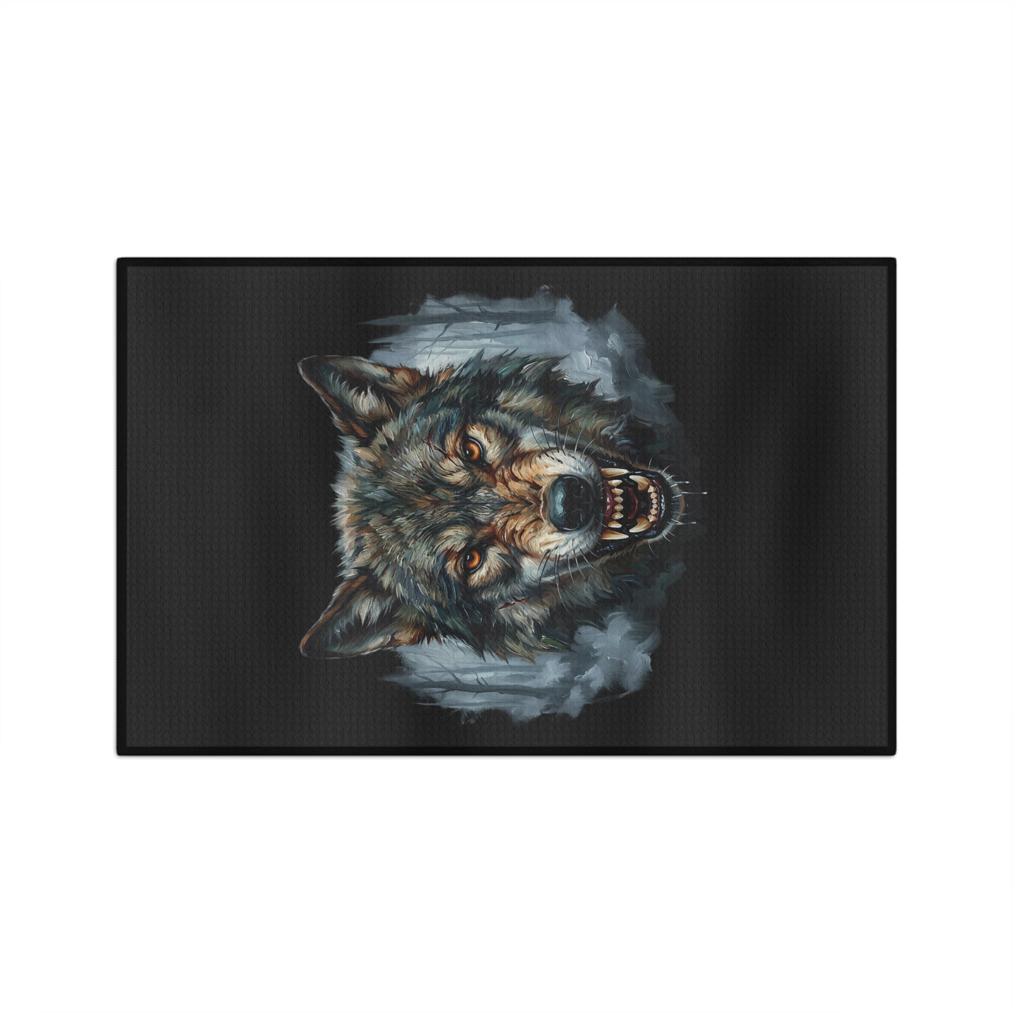 Aggressive Wolf Microfiber Tea Towel