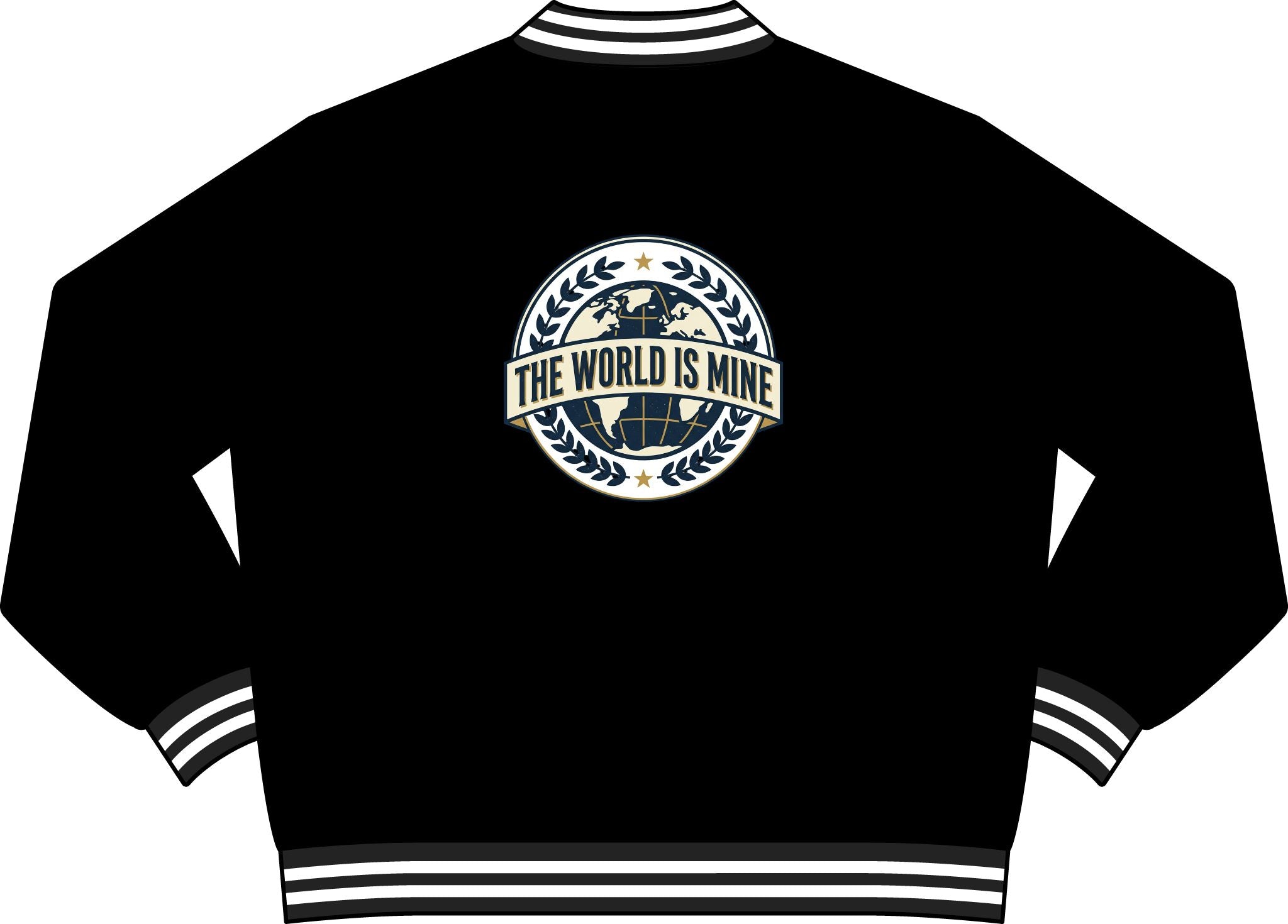 Varsity Bomber Jacket — "The World Is Mine"