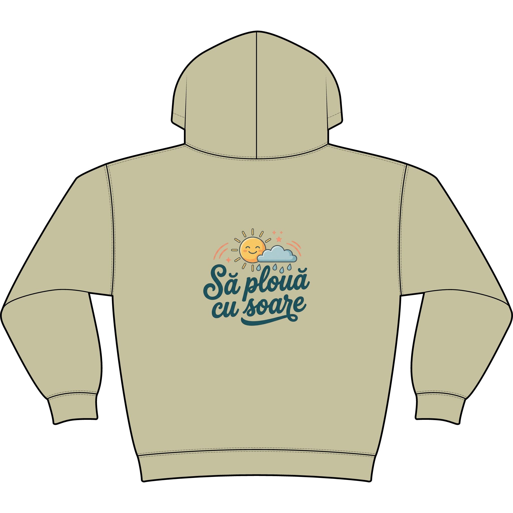 Romanian "Să plouă cu soare" Sun & Cloud Hoodie