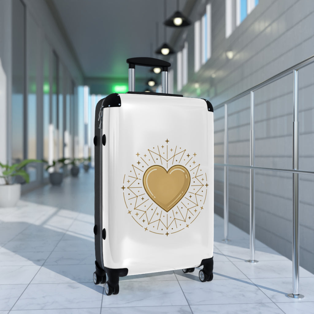 Celestial Gold Heart Suitcase