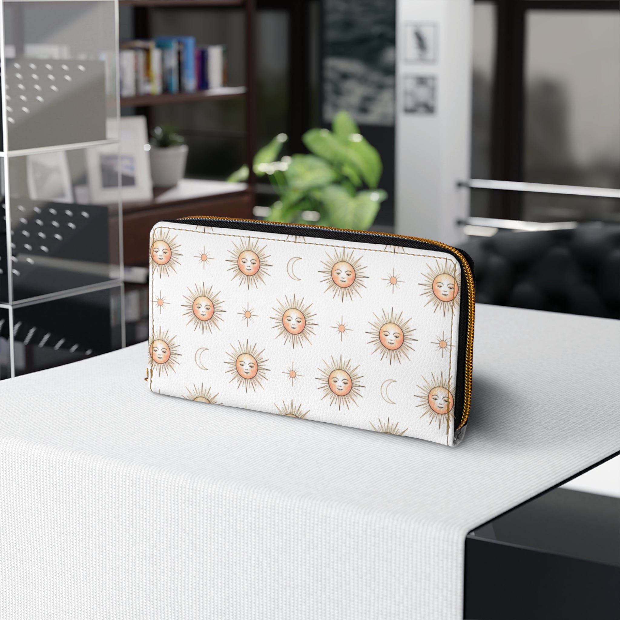 Sun & Moon Zipper Wallet
