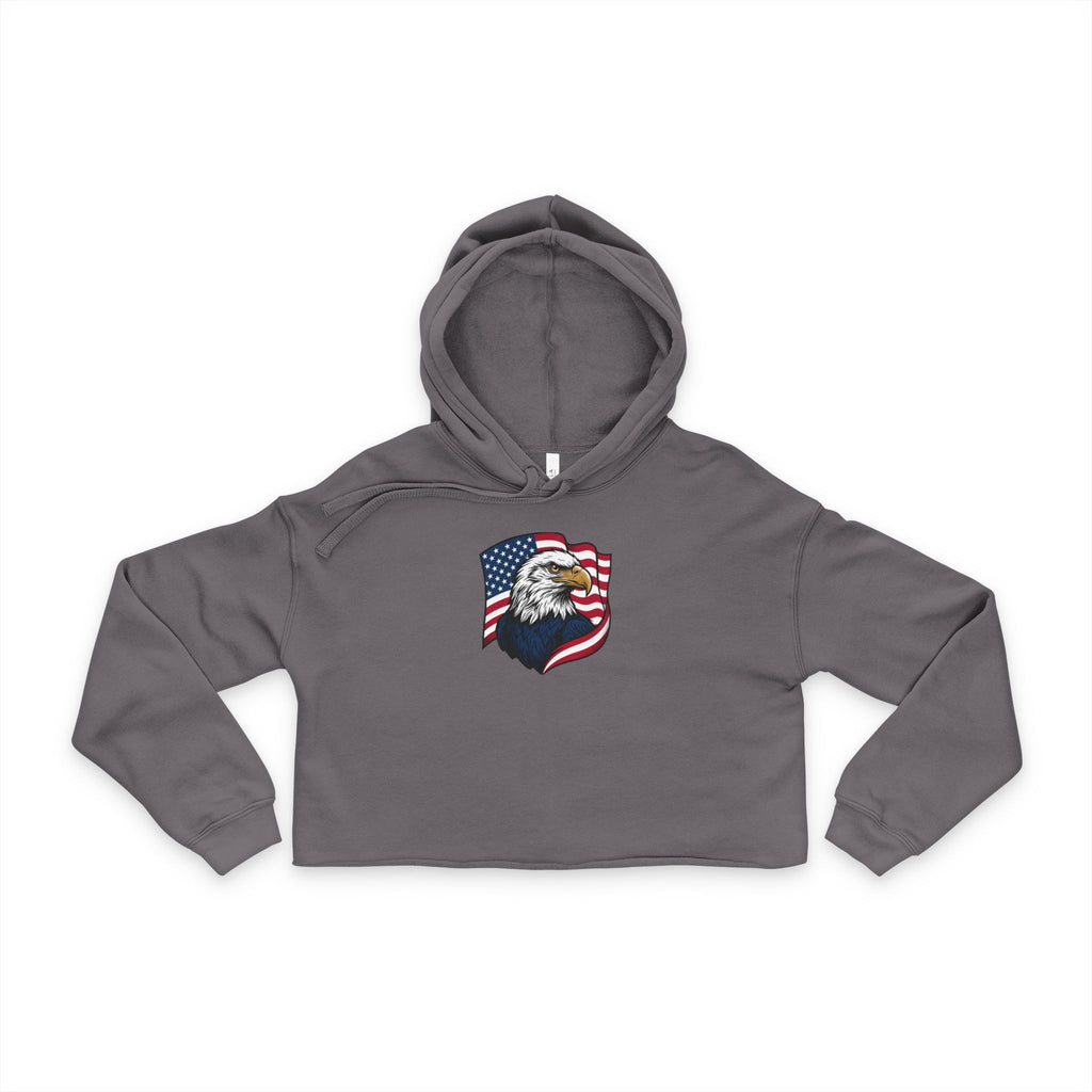 Patriotic Eagle Cropped Hoodie