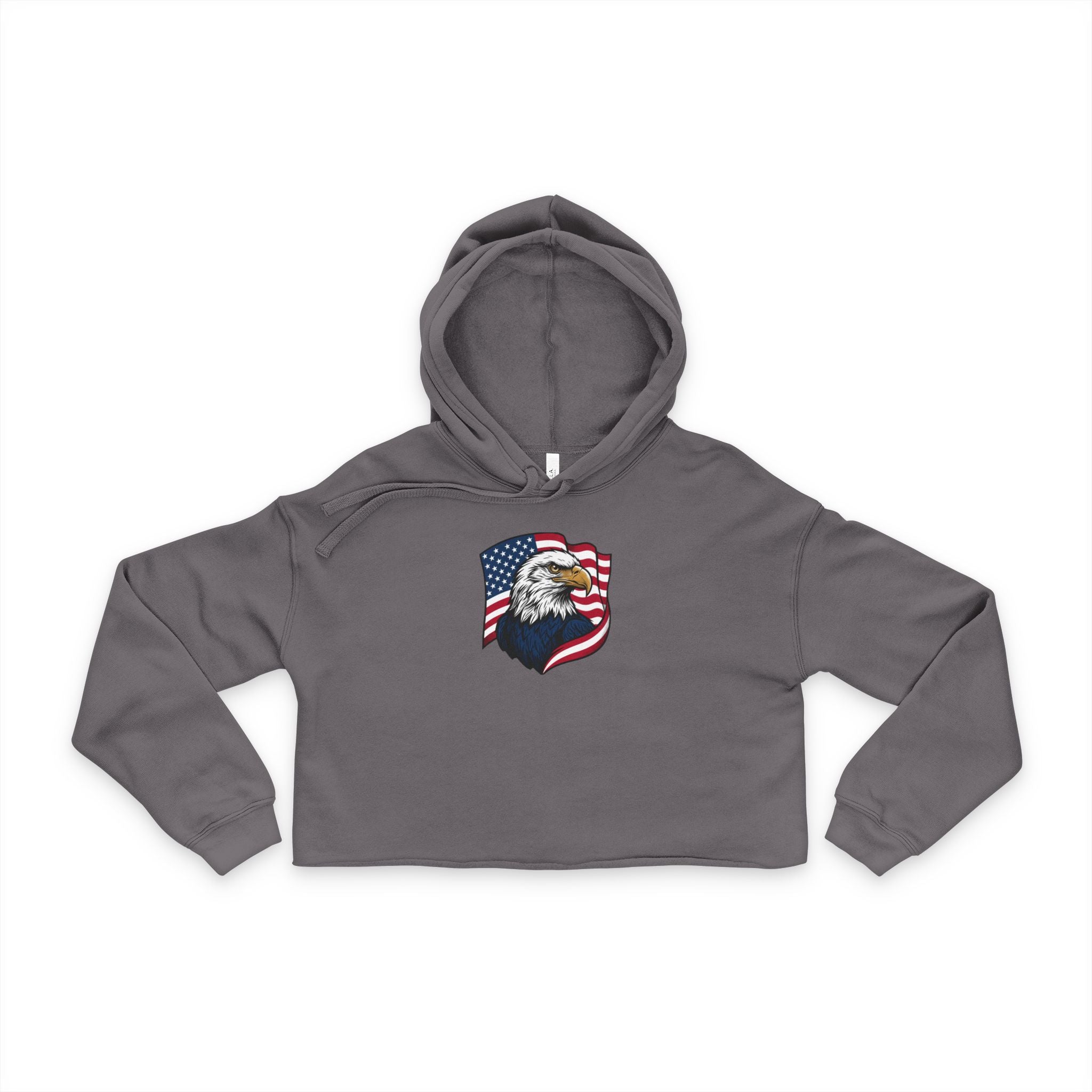 Patriotic Eagle Cropped Hoodie