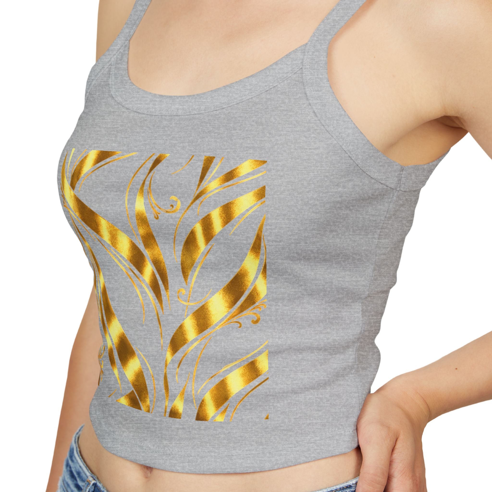 Gold Leaf Abstract Tank Top