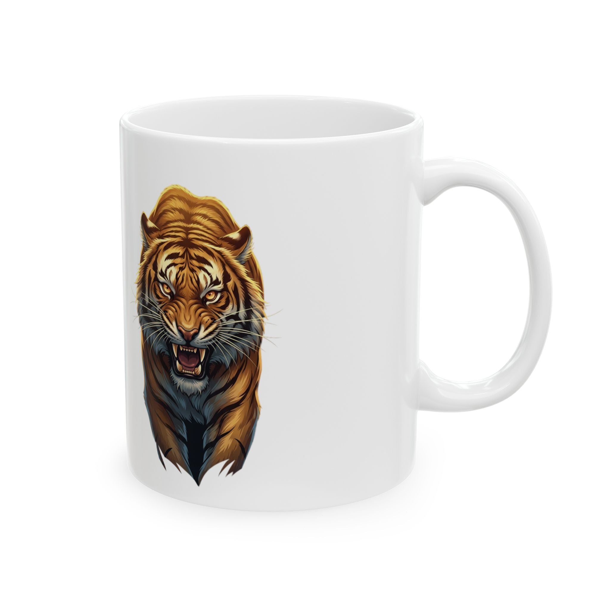Roaring Tiger Ceramic Mug — Coffee Cup (11oz, 15oz)