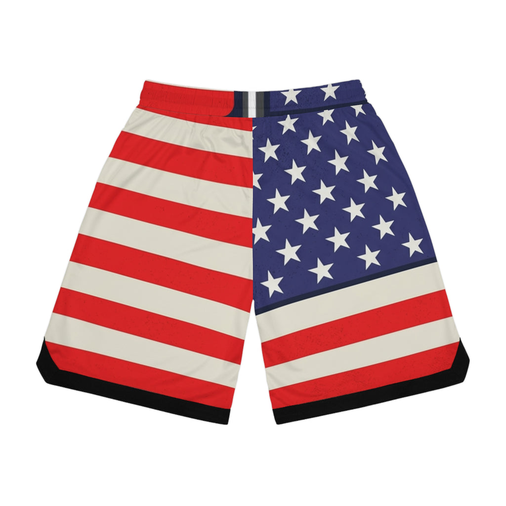 American Flag Basketball Shorts